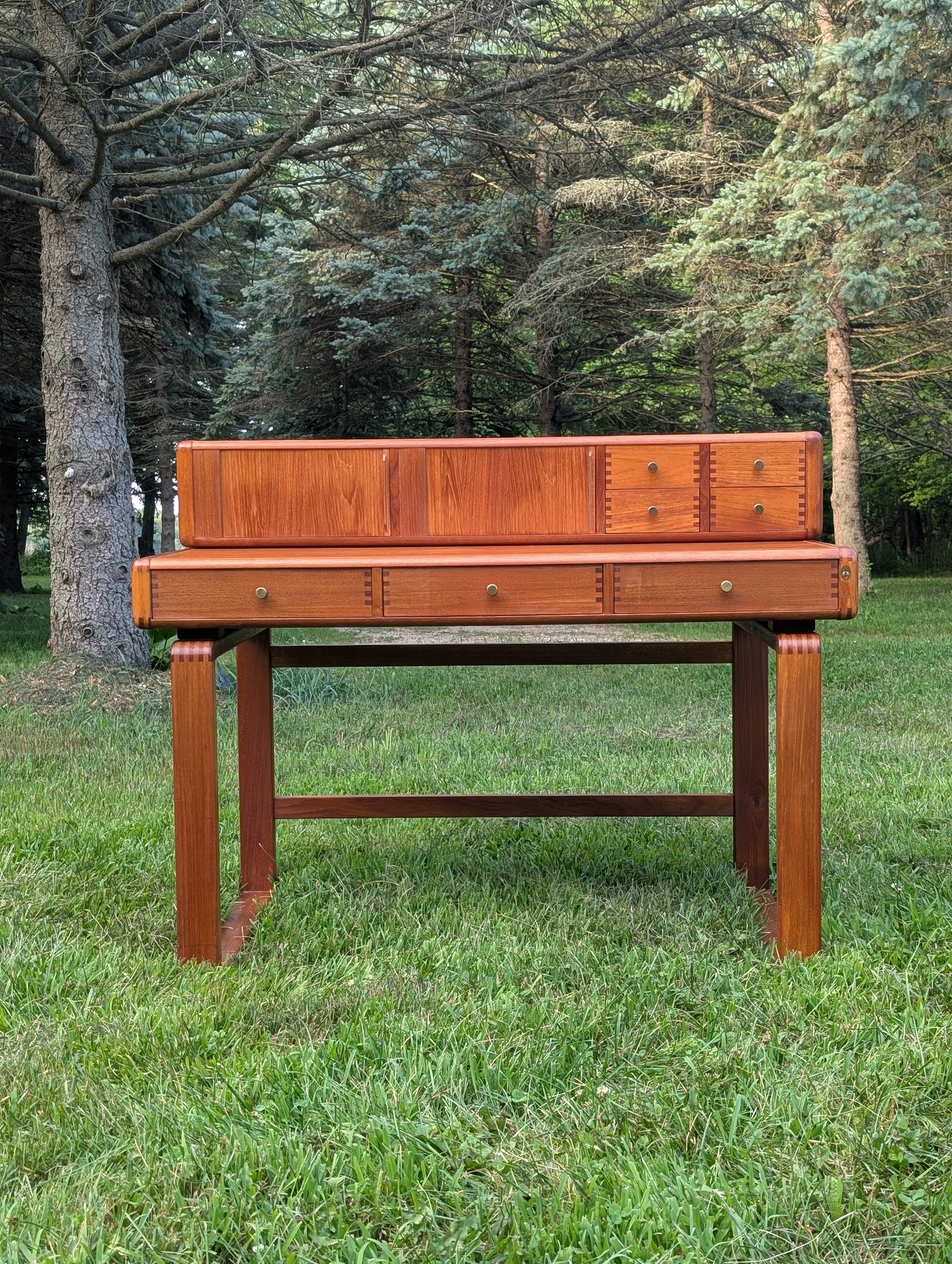 Danish Modern D-Scan Teak Desk
