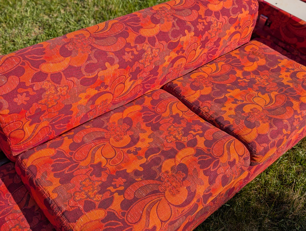 Tito Agnoli for Cinova Jack Lenor Larsen Style Custom 60's Sofa Bed