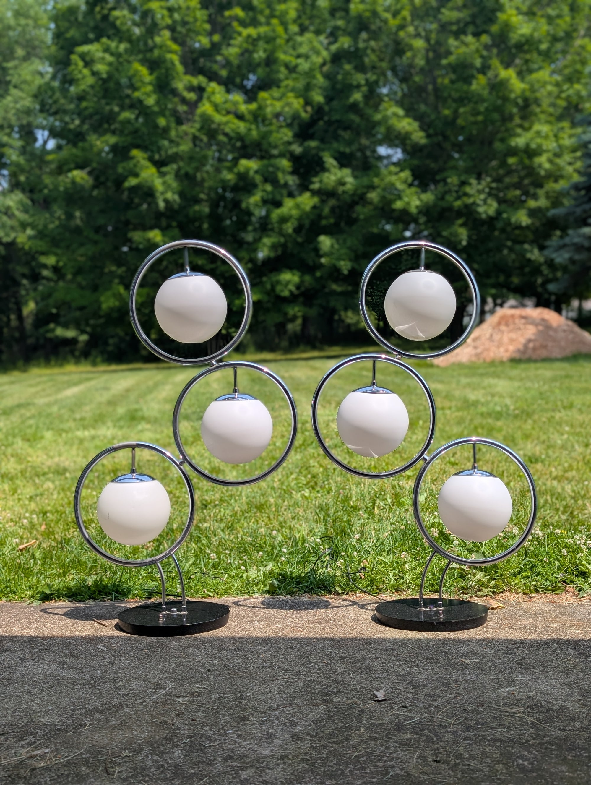 Vintage Space Age Chrome Lamp