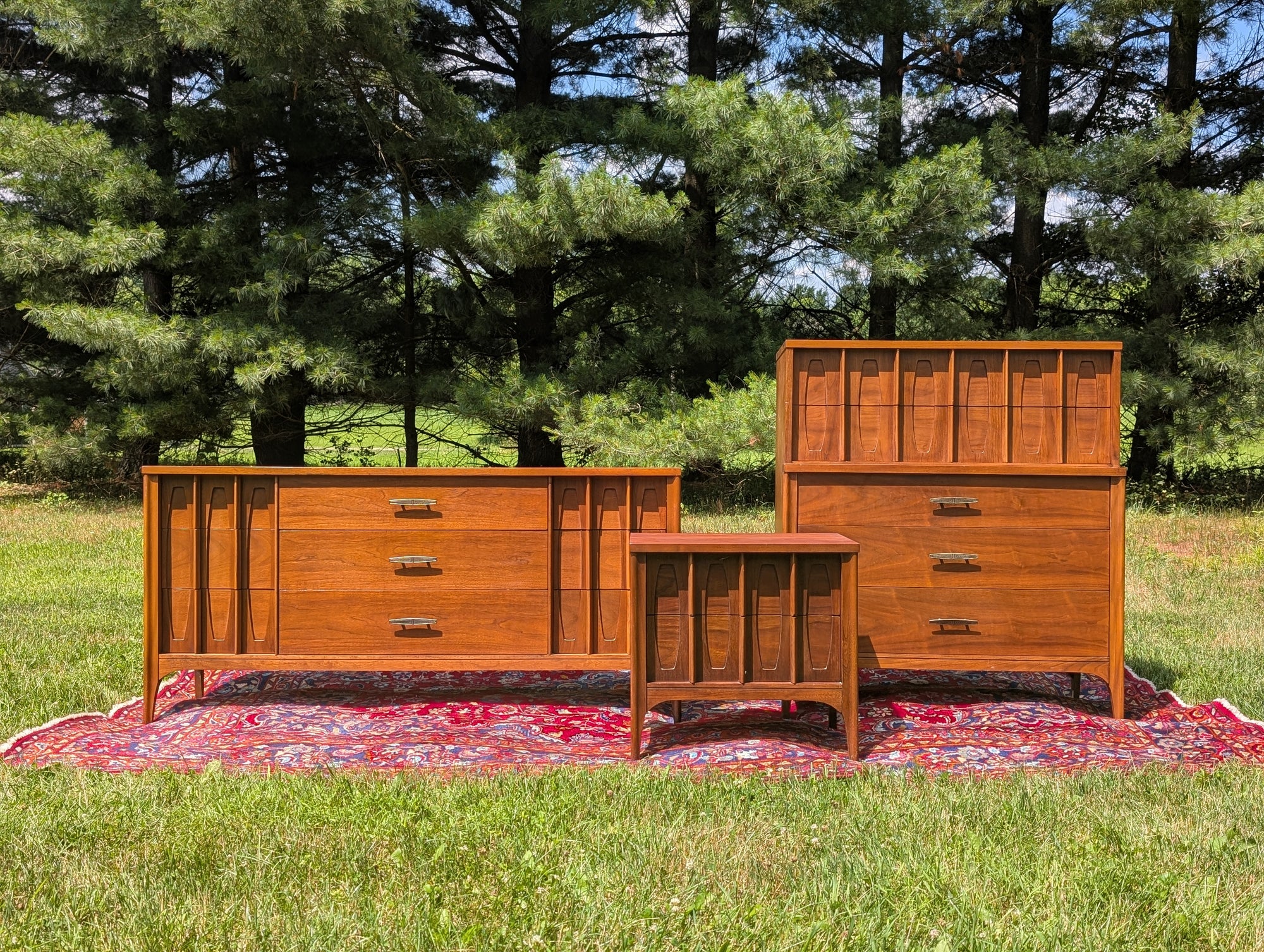 Kent Coffey "Townhouse" Mid-Century 3-Piece Bedroom Set