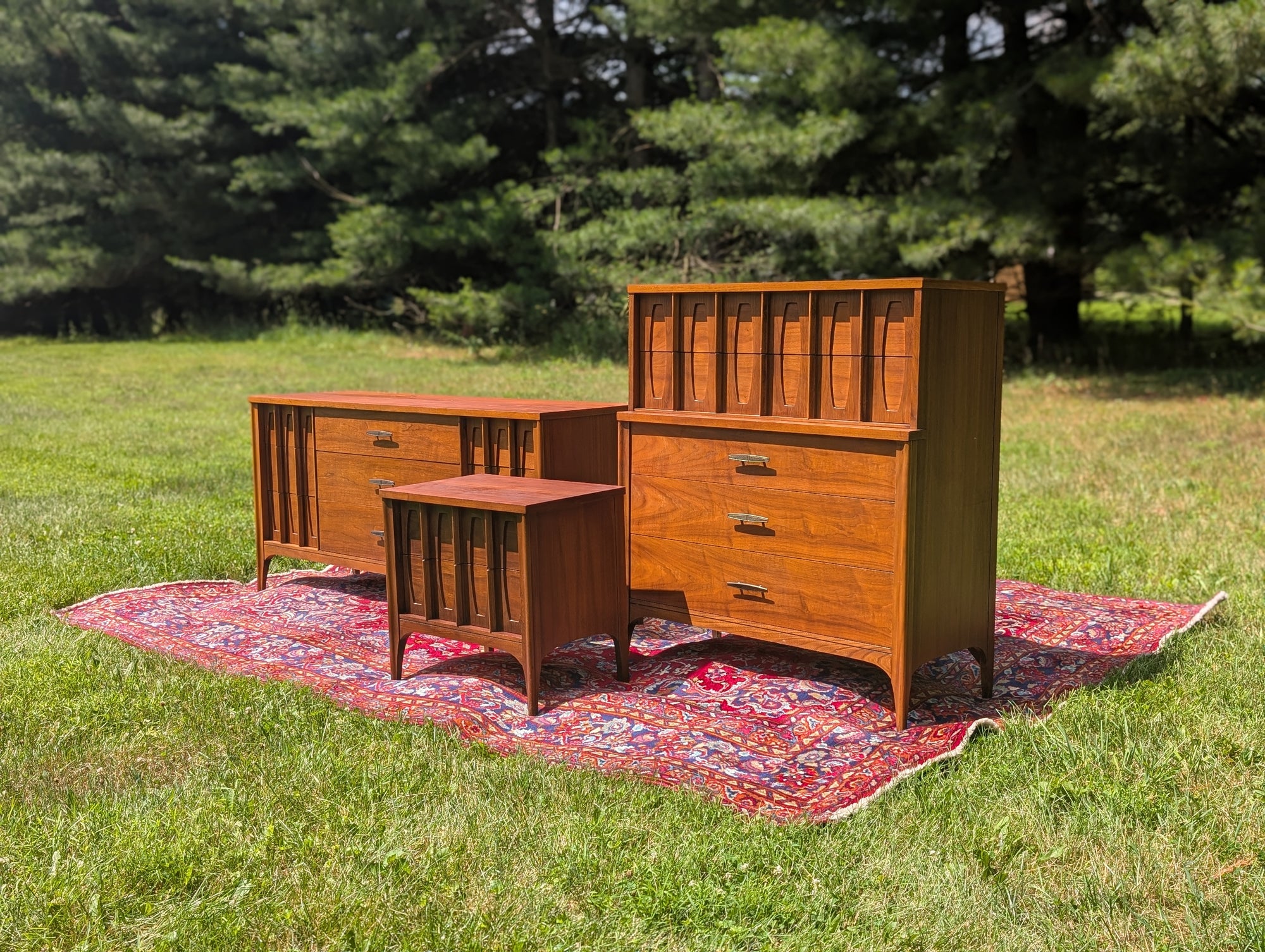 Kent Coffey "Townhouse" Mid-Century 3-Piece Bedroom Set