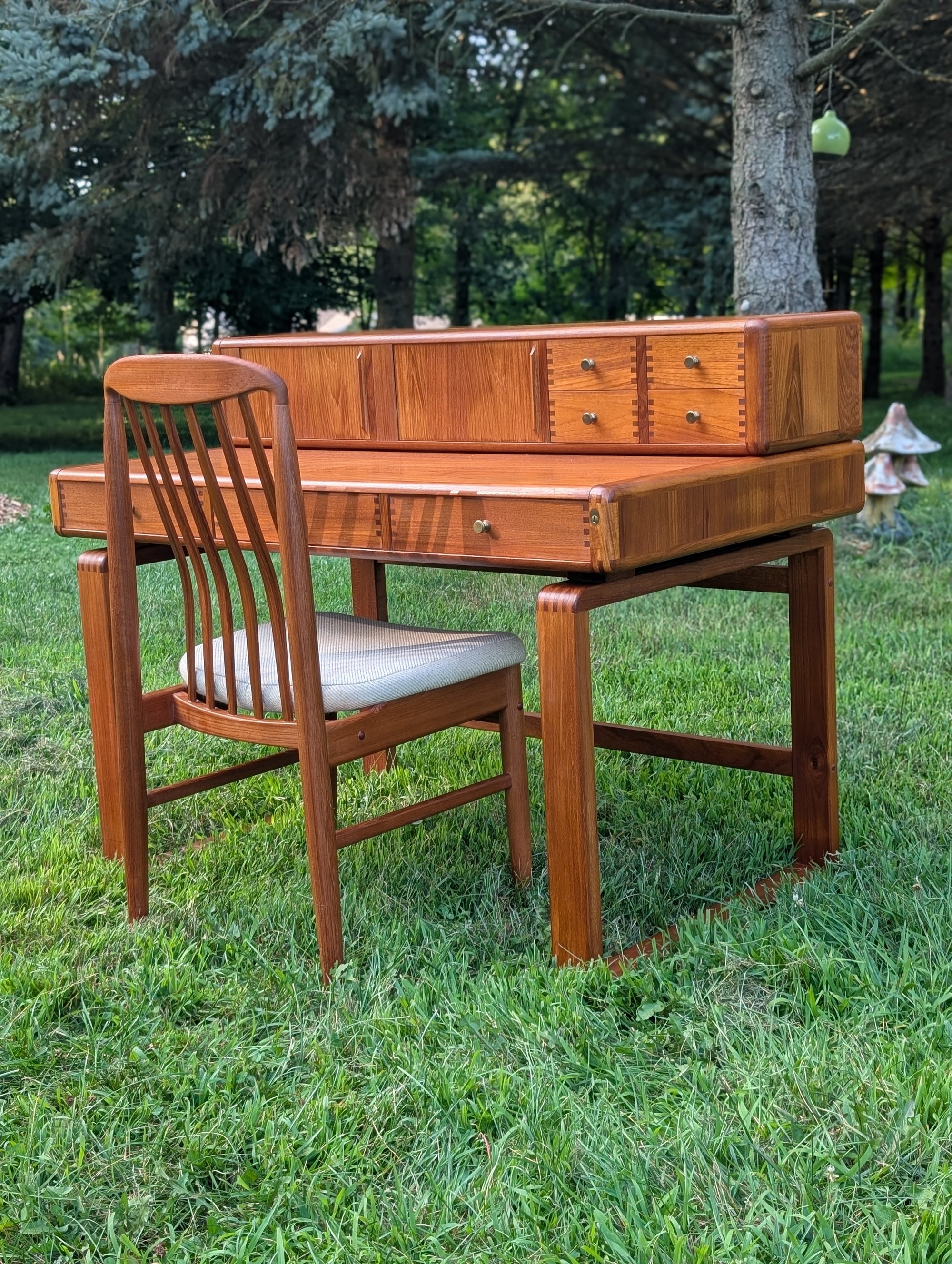 Danish Modern D-Scan Teak Desk