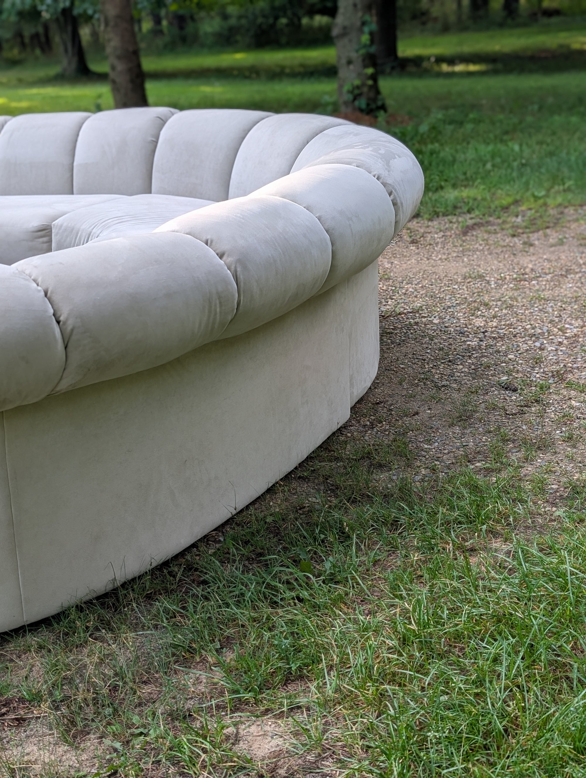 Vintage Modern Weiman Curved 3-Piece Sectional Sofa