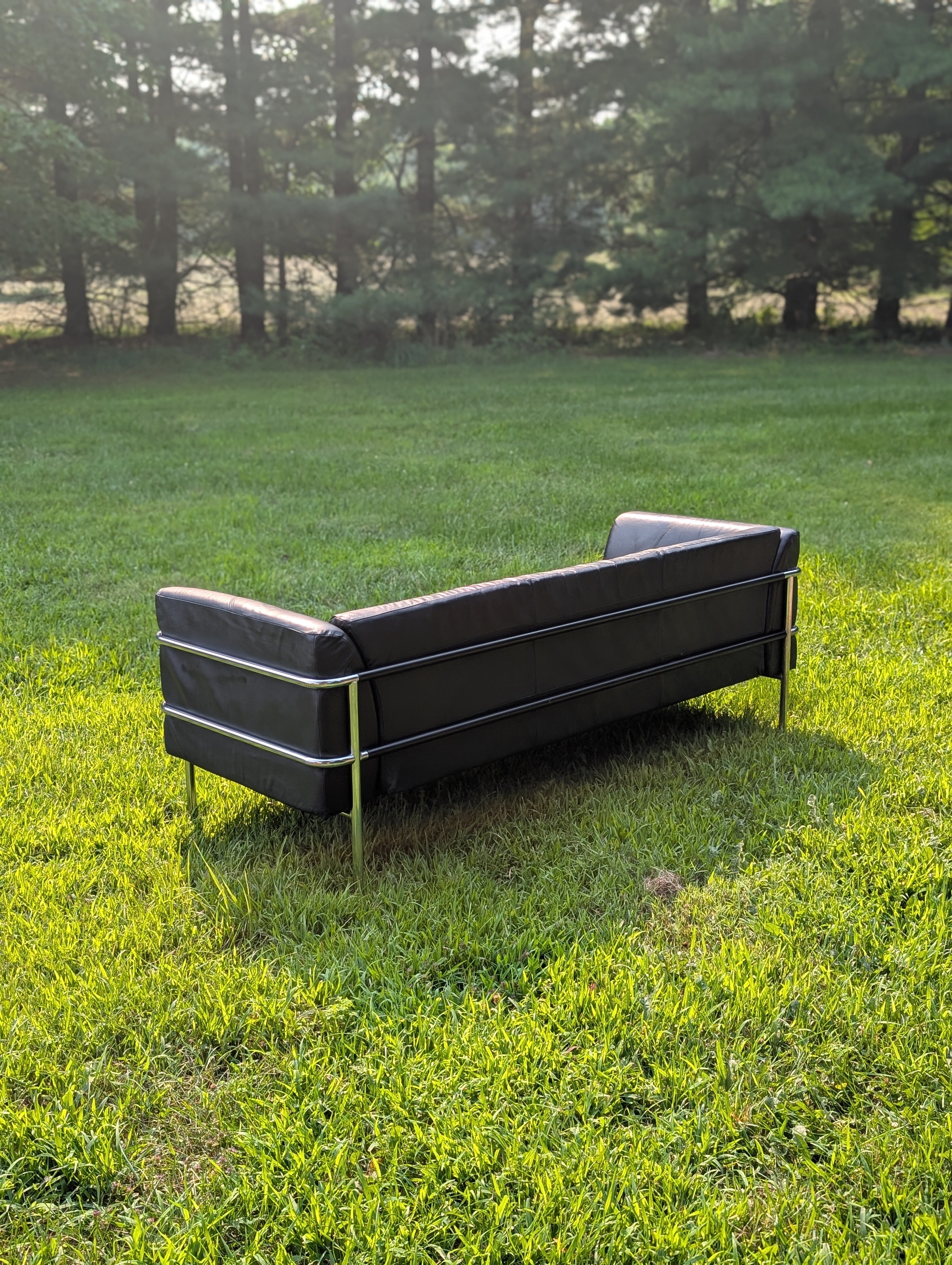 Danish Modern Kebe Bauhaus Leather Sofa, Circa 1970's
