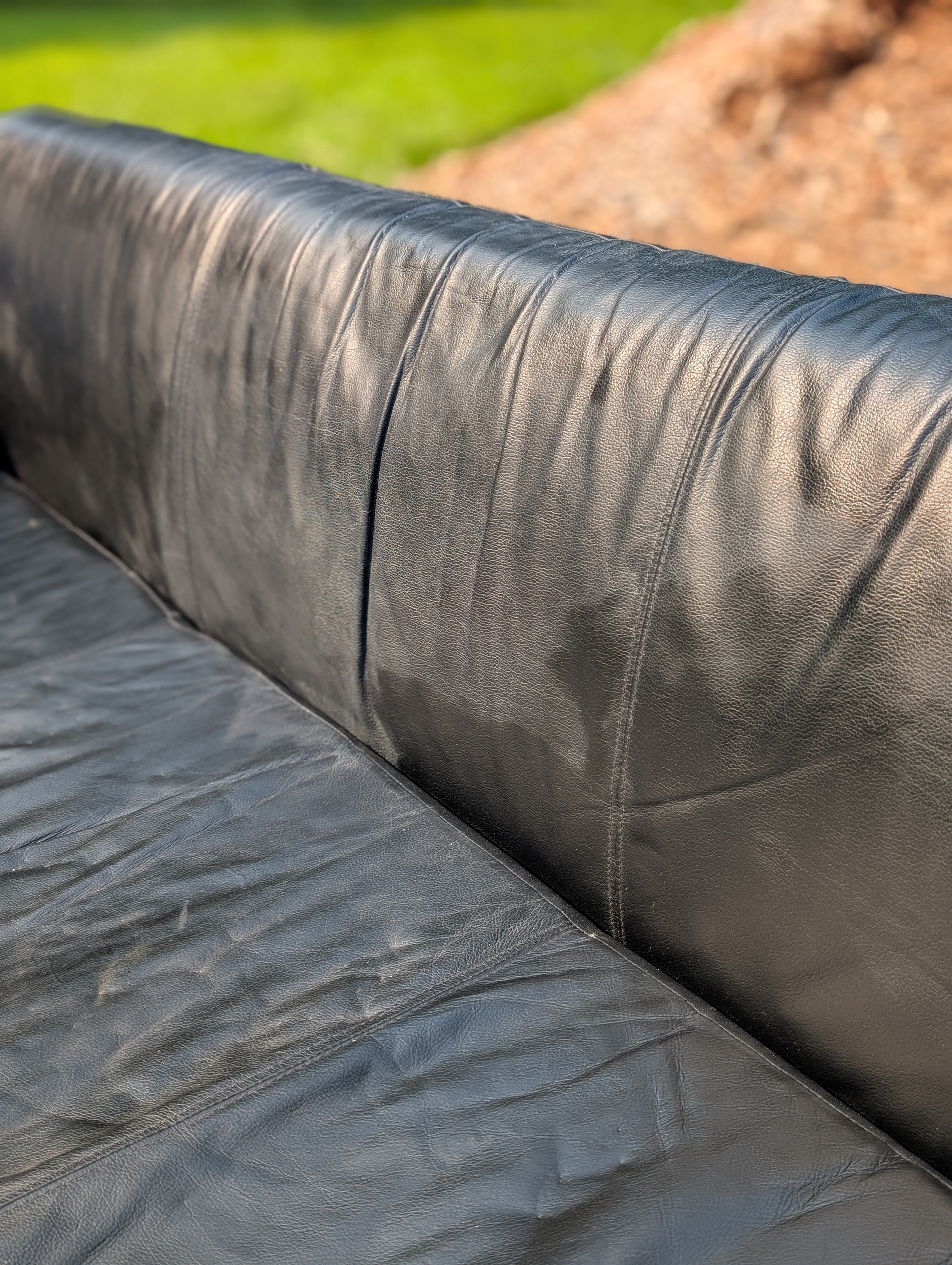Danish Modern Kebe Bauhaus Leather Sofa, Circa 1970's