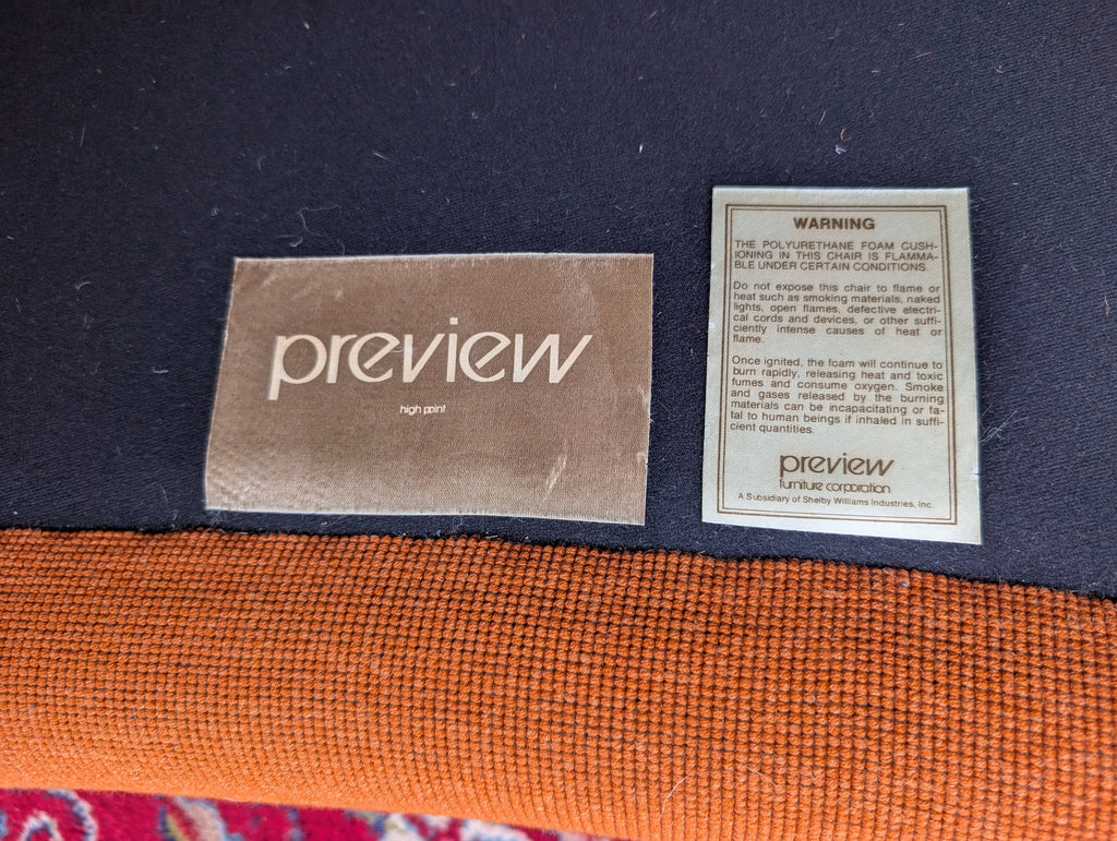 Vladimir Kagan for Preview 2-piece Sectional Sofa in Missoni Home Striped Fabric, circa 1980's