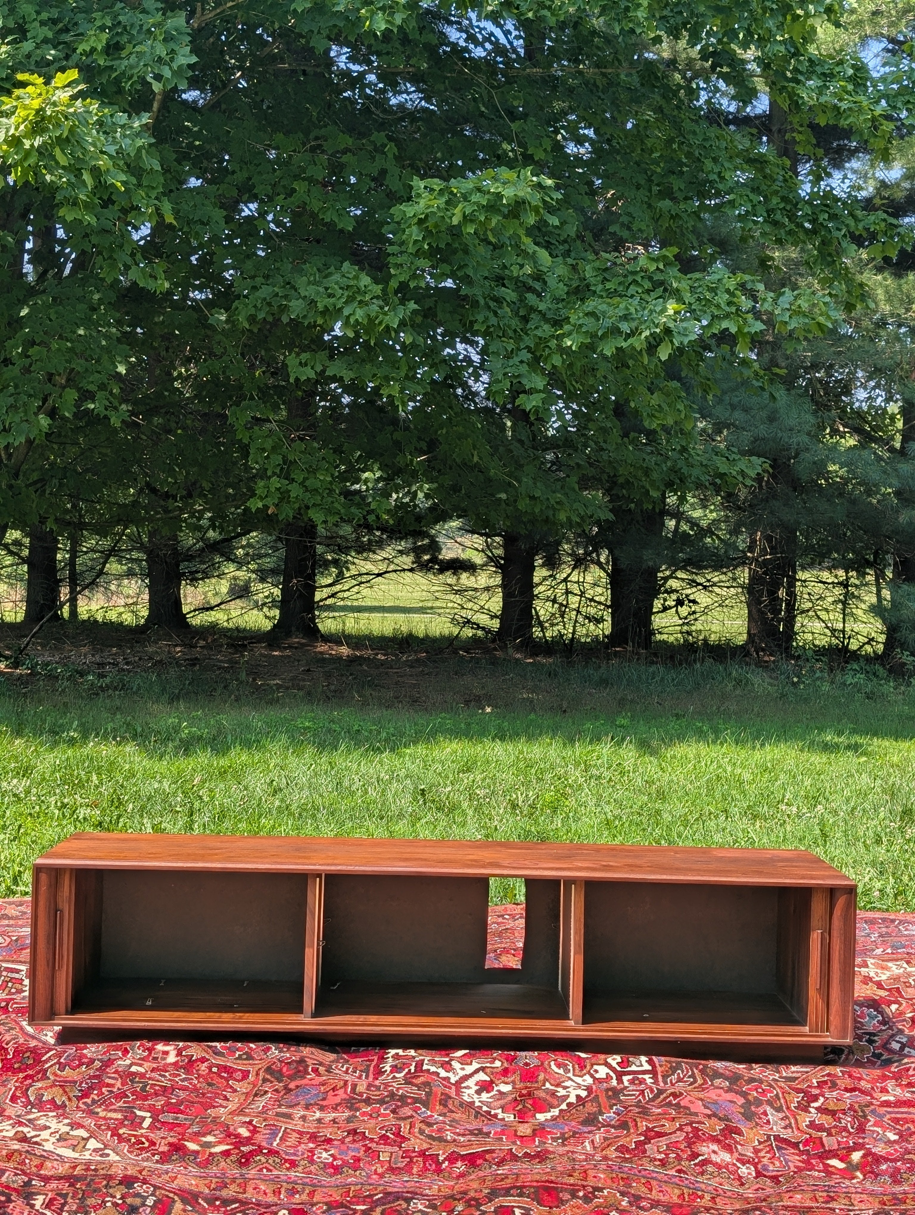 Barzilay Walnut Tambour Door Credenza, circa 1970's