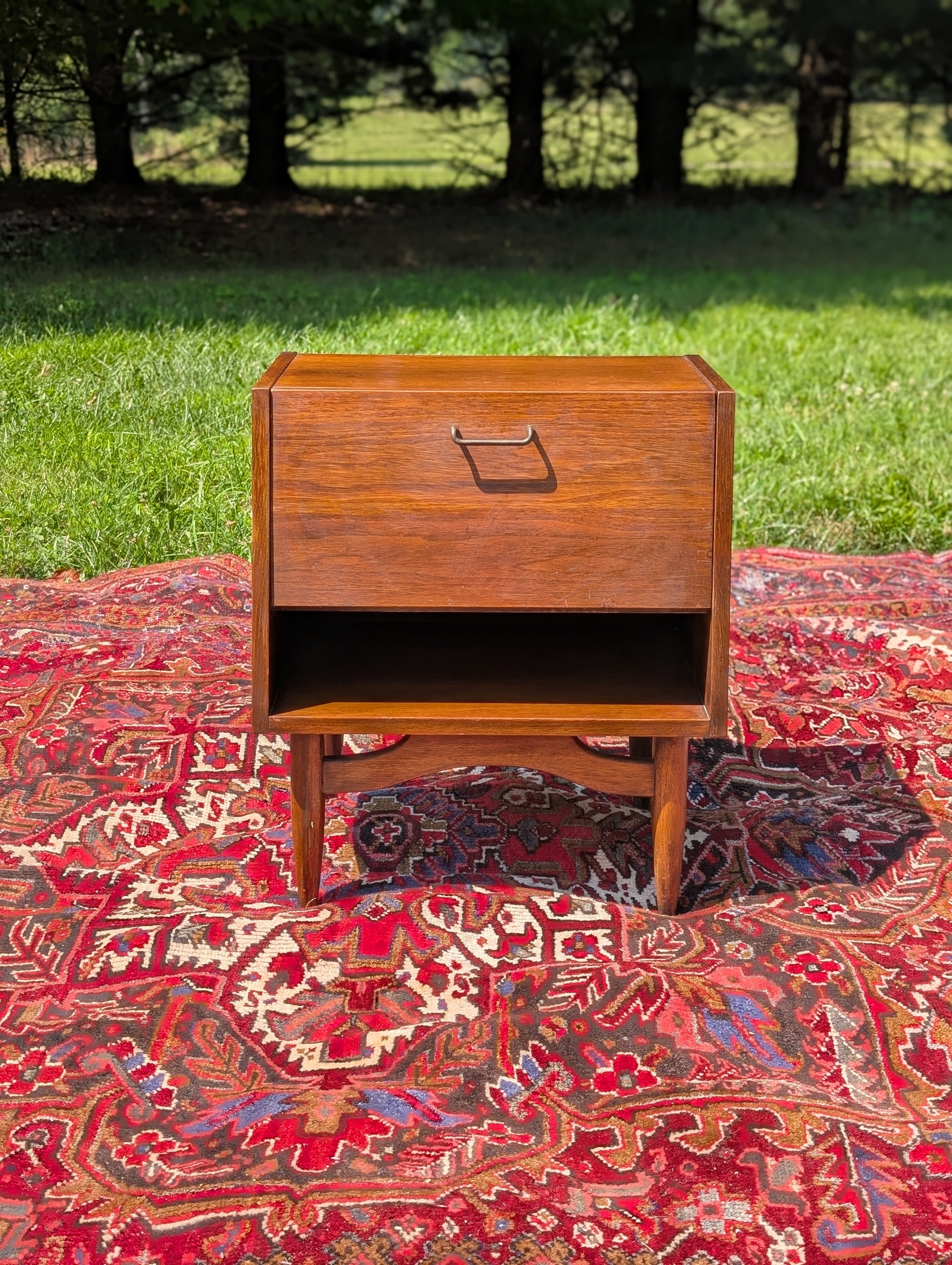 Merton Gershun for American of Martinsville Walnut Nightstand-1960's