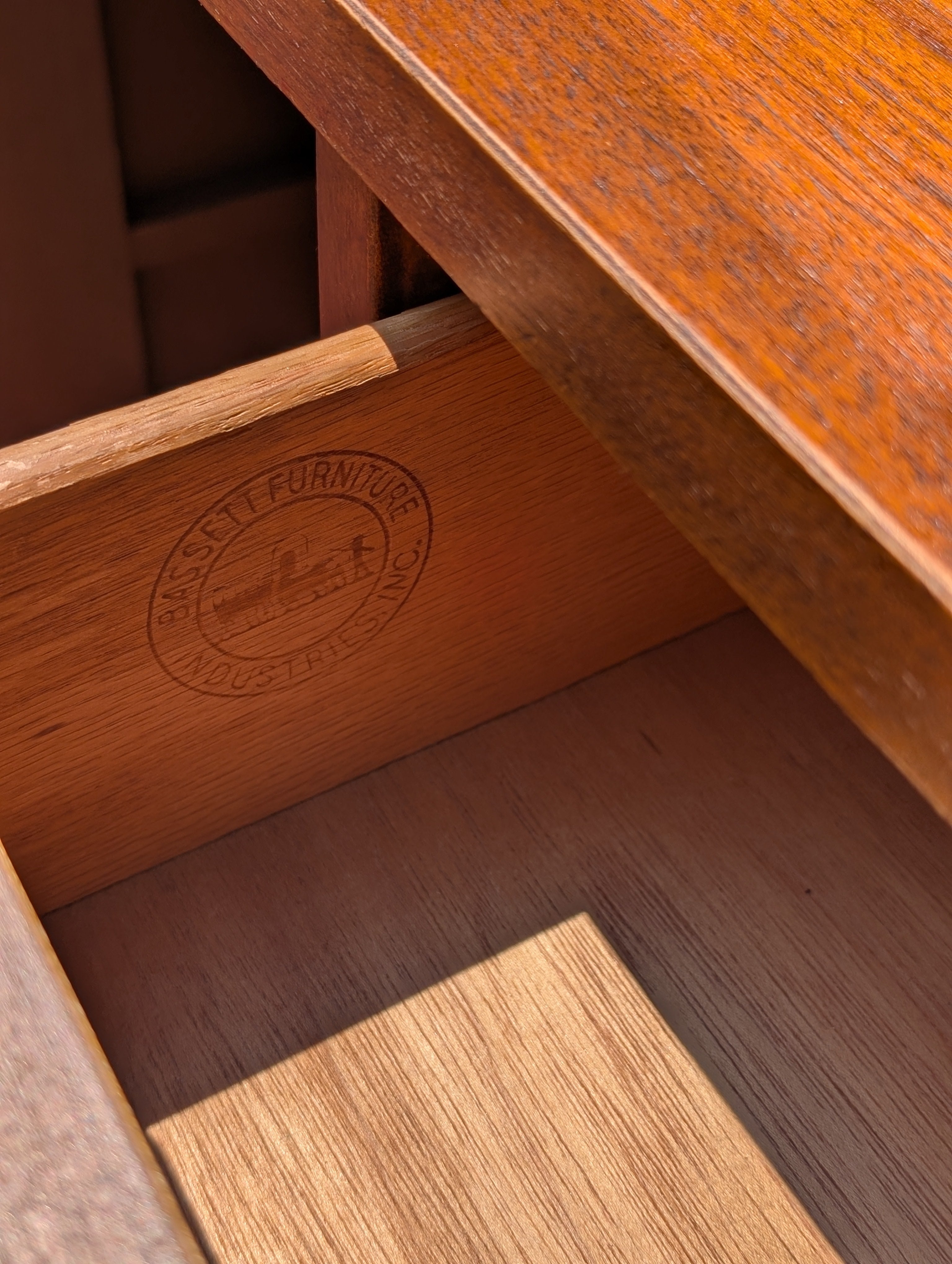 Bassett "Mayan" Walnut Hutch, circa 1960's