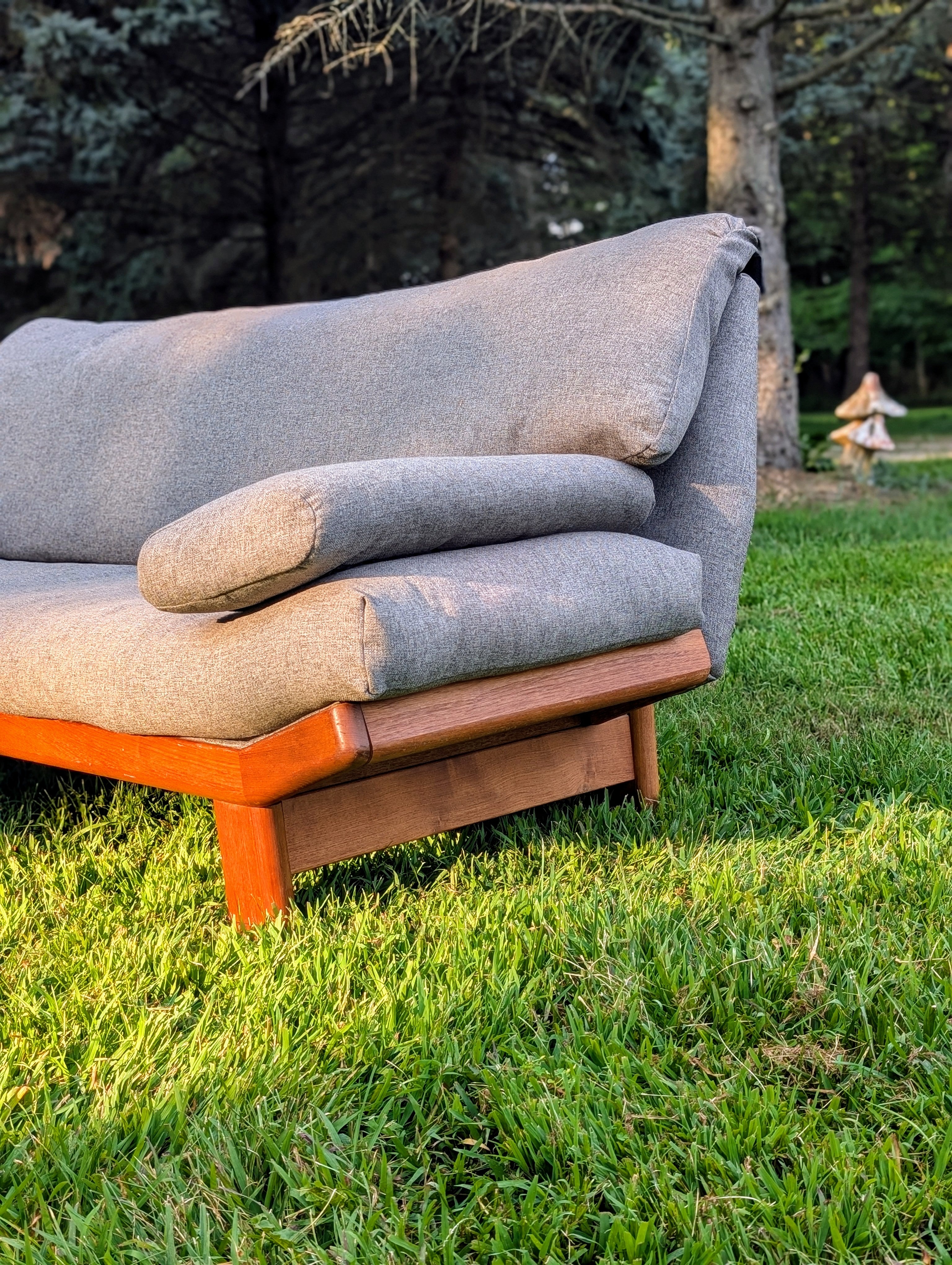 Reserved for Lina Teak Gondola Sofa by Steen Burchardt-Nielsen, circa 1970's