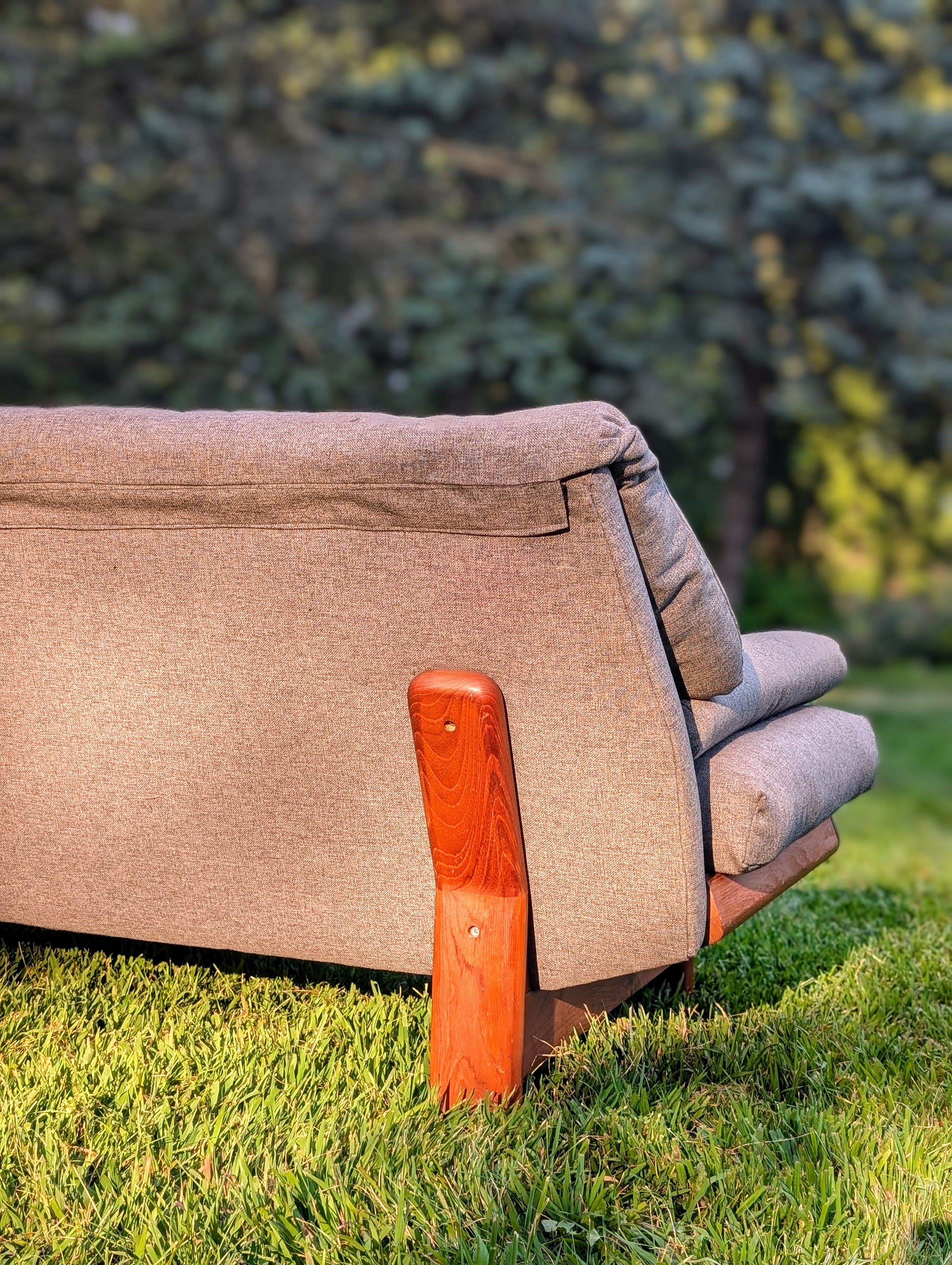 Reserved for Lina Teak Gondola Sofa by Steen Burchardt-Nielsen, circa 1970's