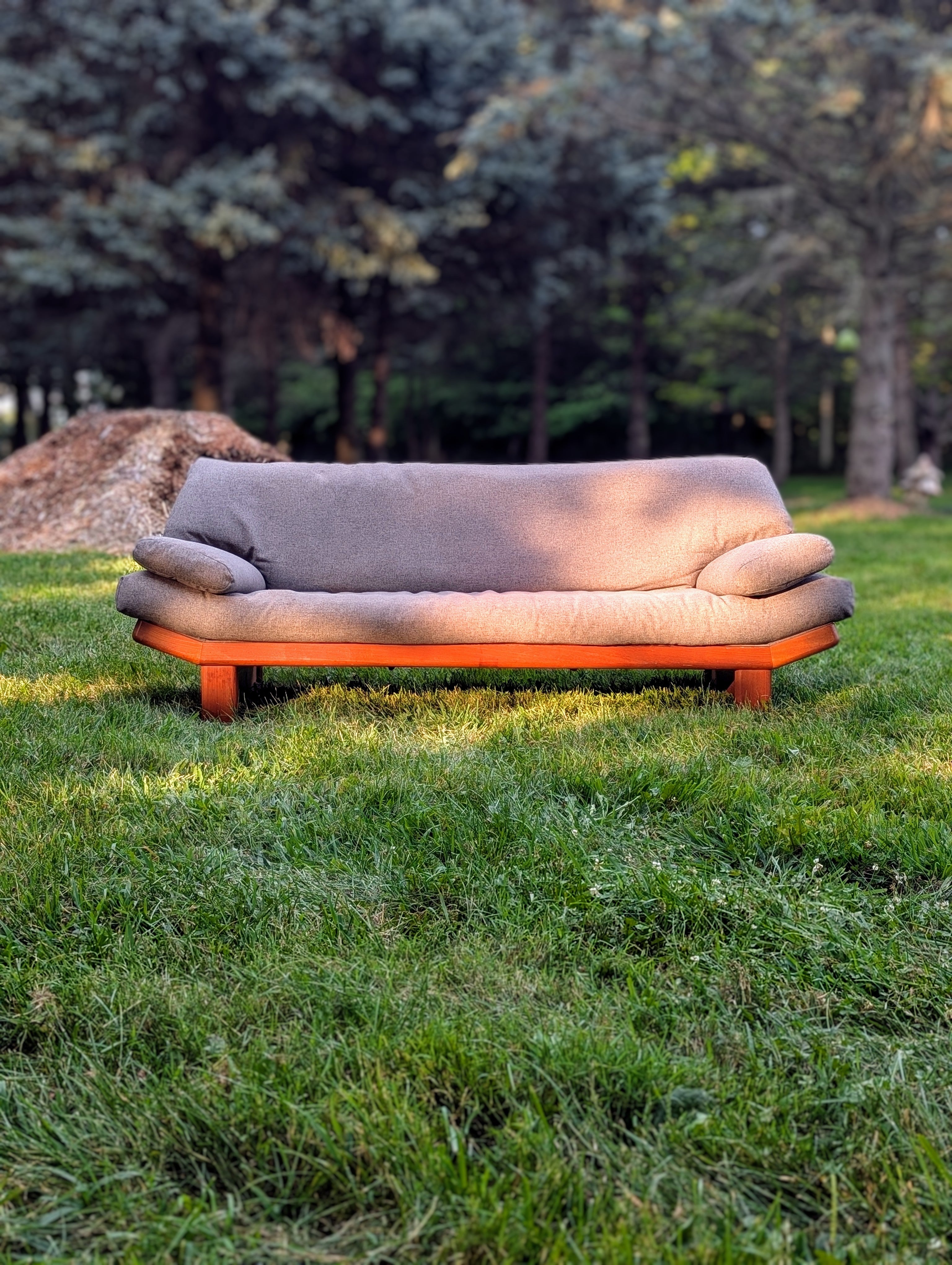 Reserved for Lina Teak Gondola Sofa by Steen Burchardt-Nielsen, circa 1970's