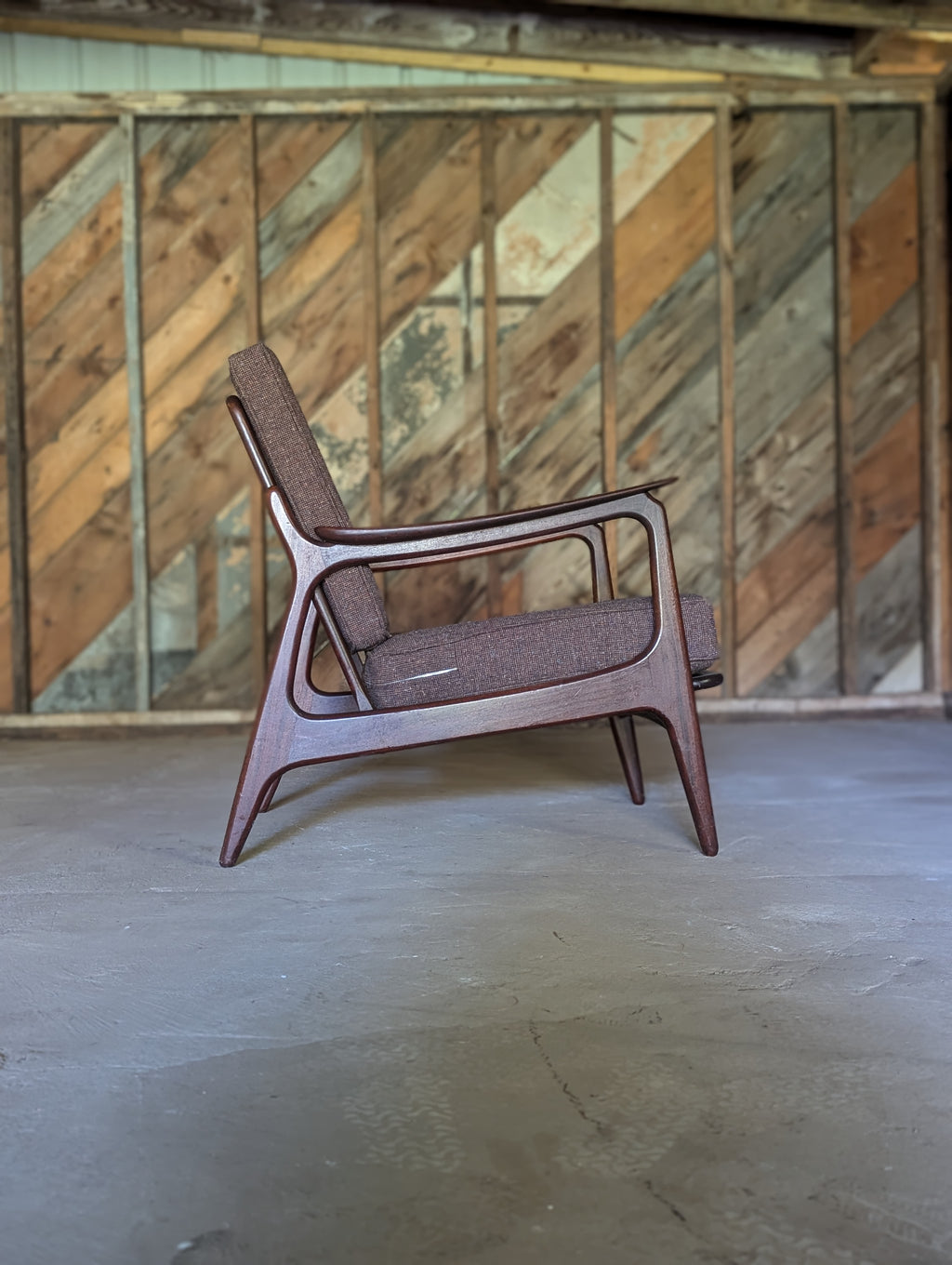 P. Jeppesen Mahogany Lounge Chair, Circa 1950s