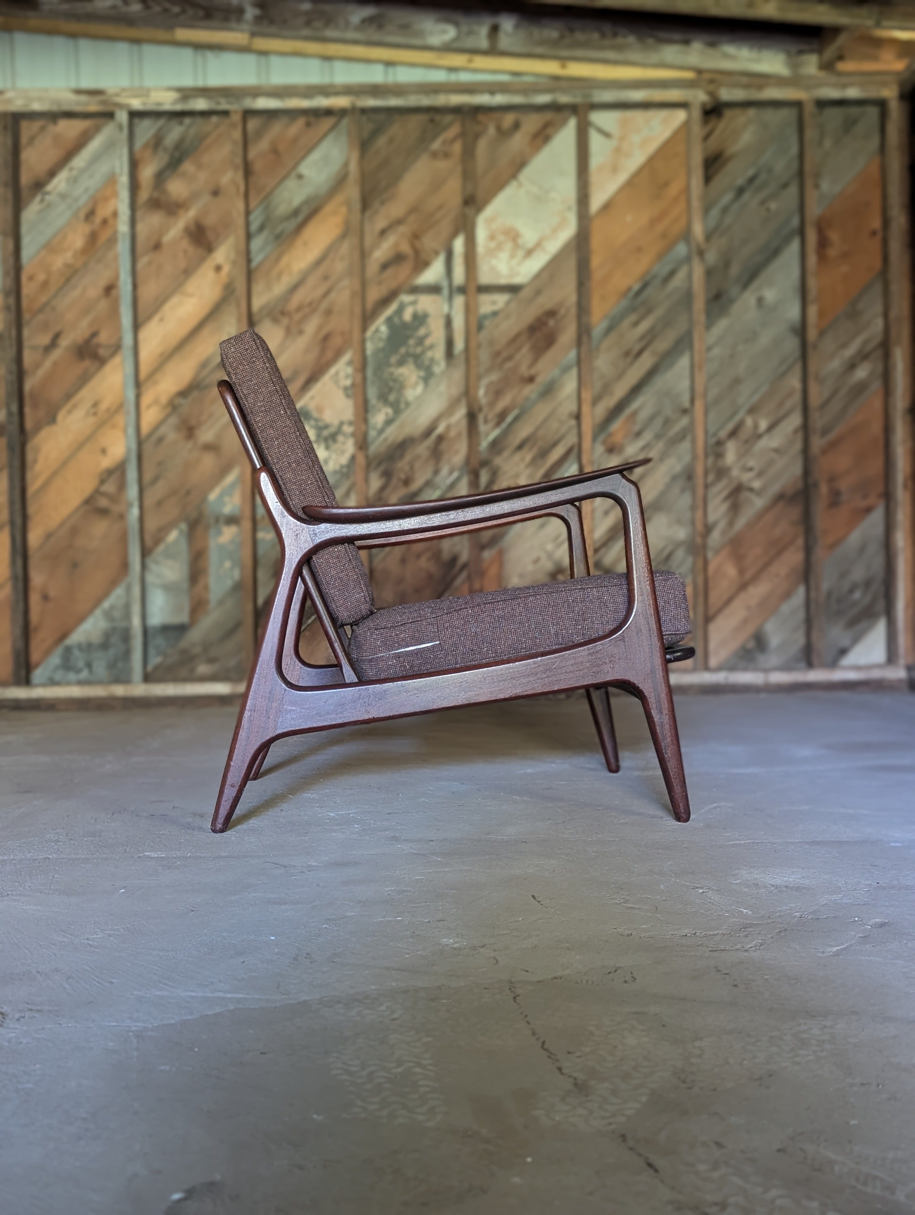 P. Jeppesen Mahogany Lounge Chair, Circa 1950s