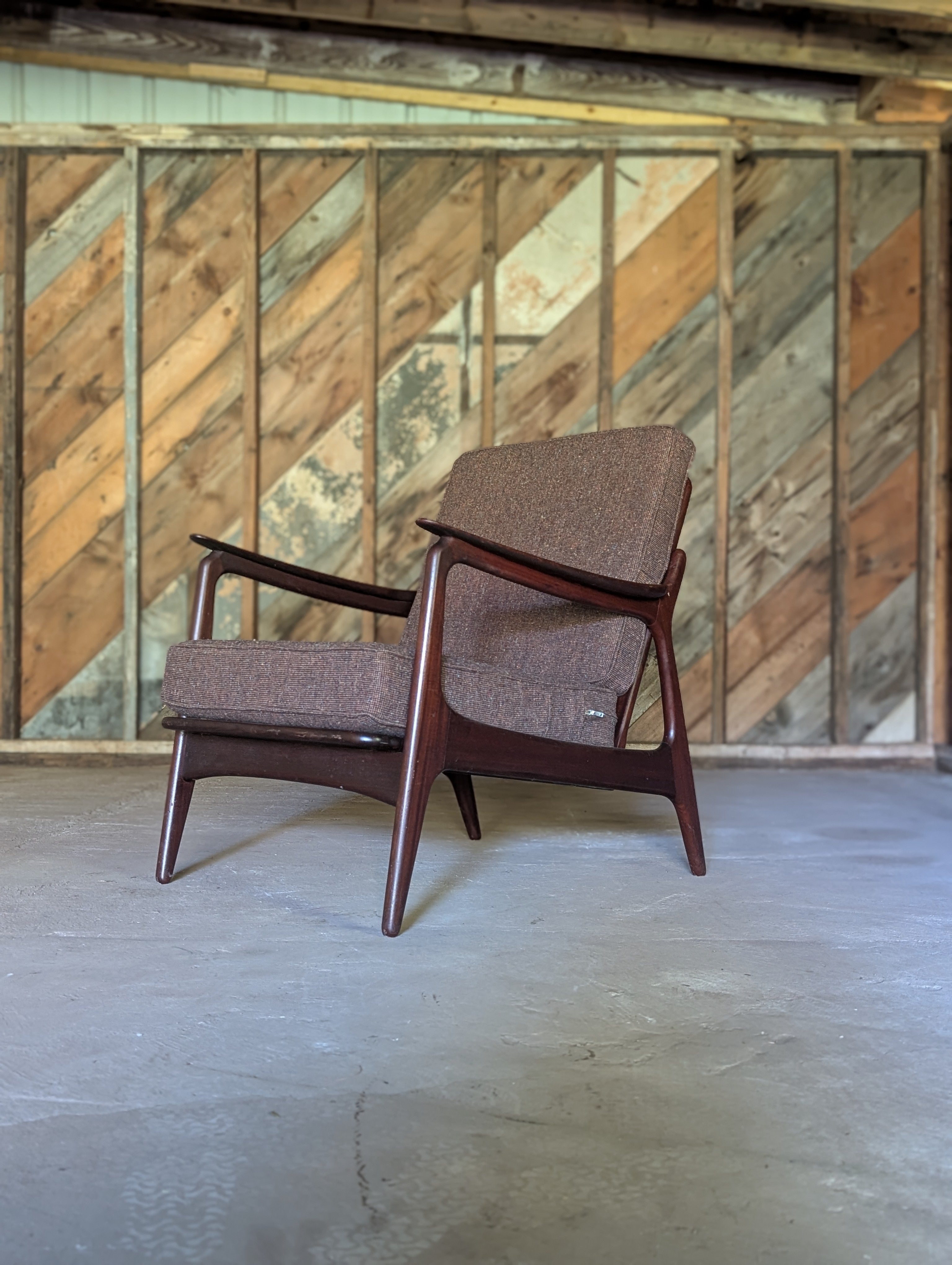 P. Jeppesen Mahogany Lounge Chair, Circa 1950s