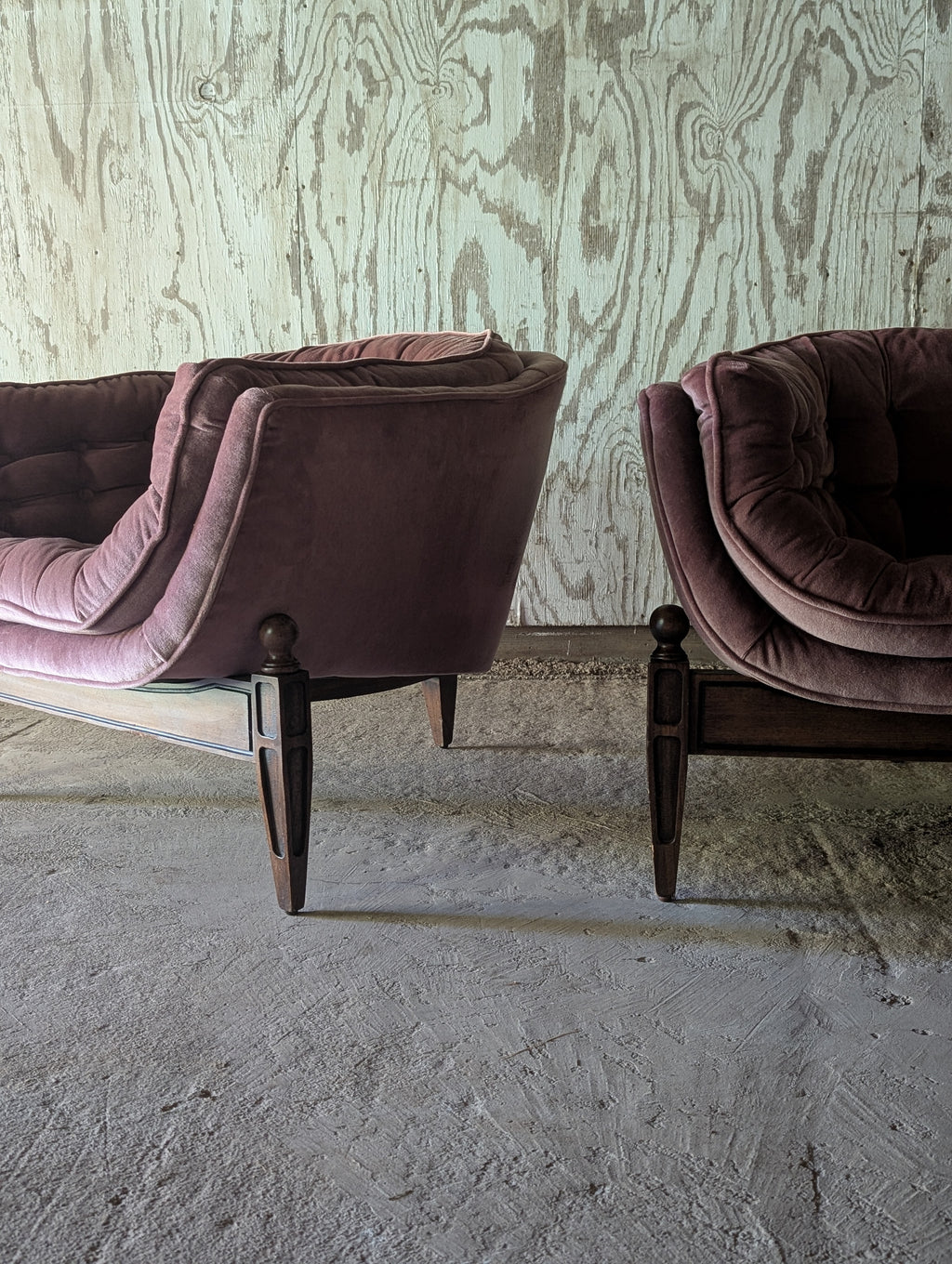 Pair of "Lady Arden" Tufted Barrel Chairs by Castro Convertibles
