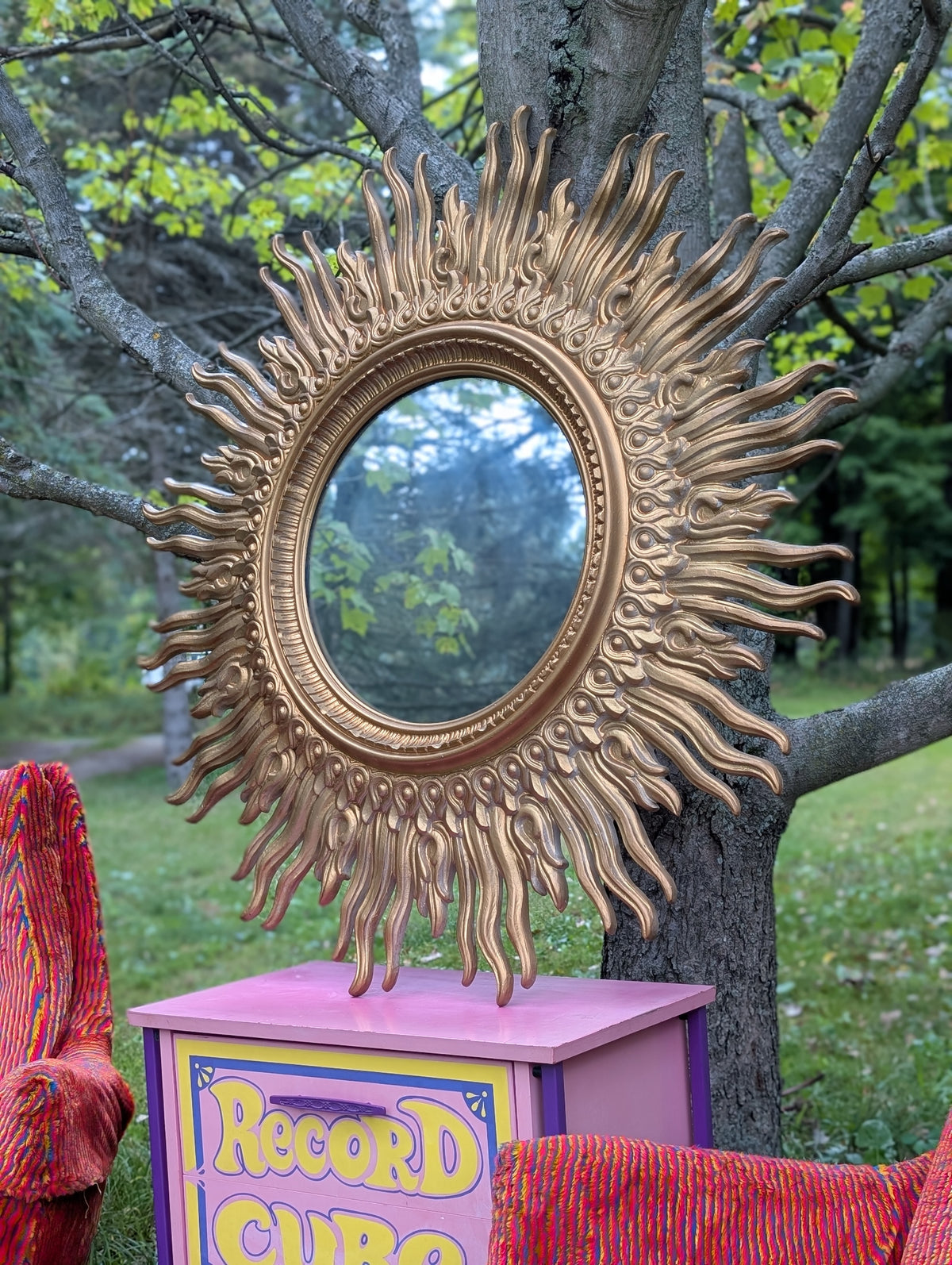 Retroflection Example Syroco Sunburst Gilted Mirror, c. 1970s – RETROFLECTION
