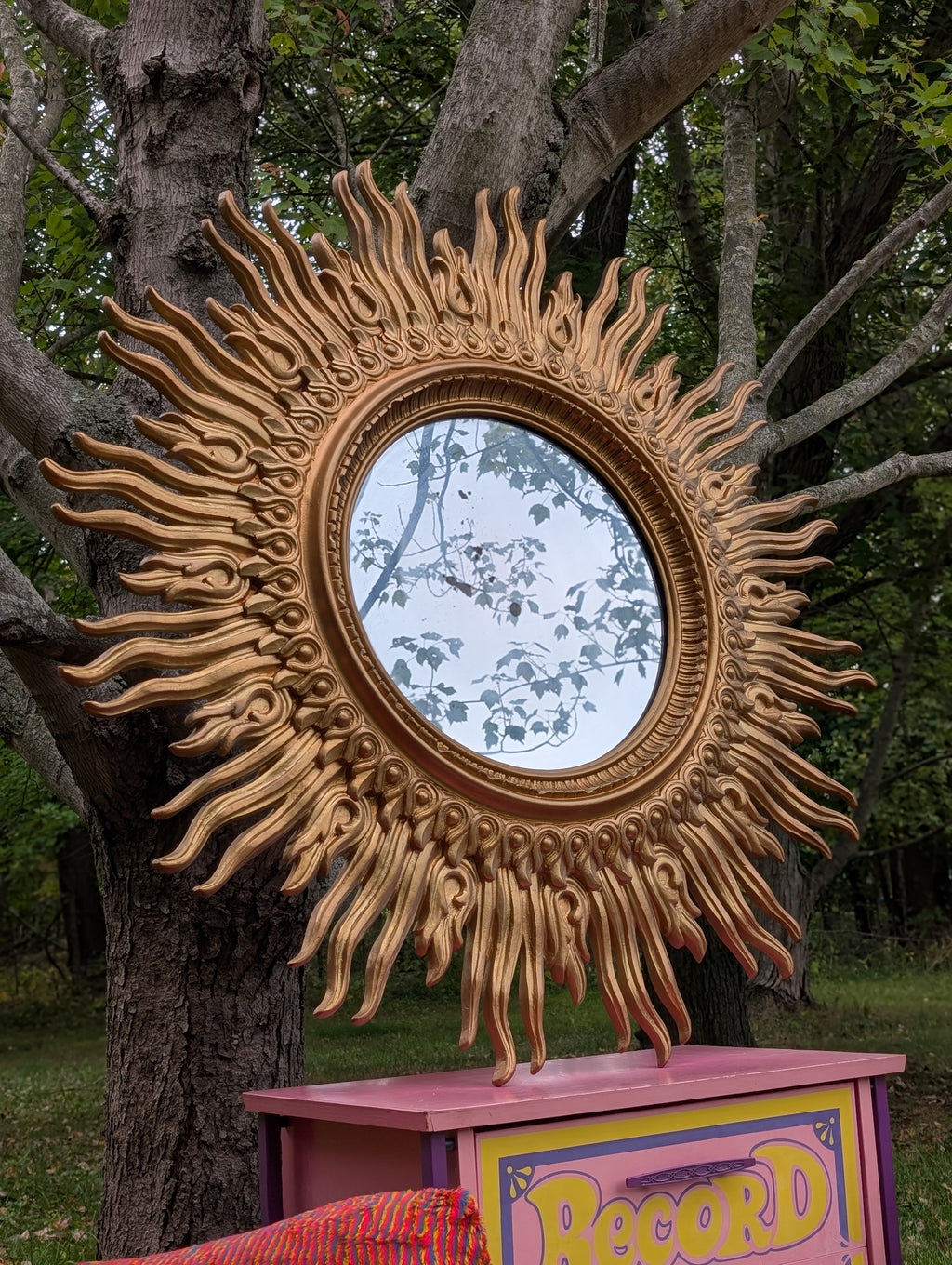 Syroco Sunburst Gilted Mirror, c. 1970s
