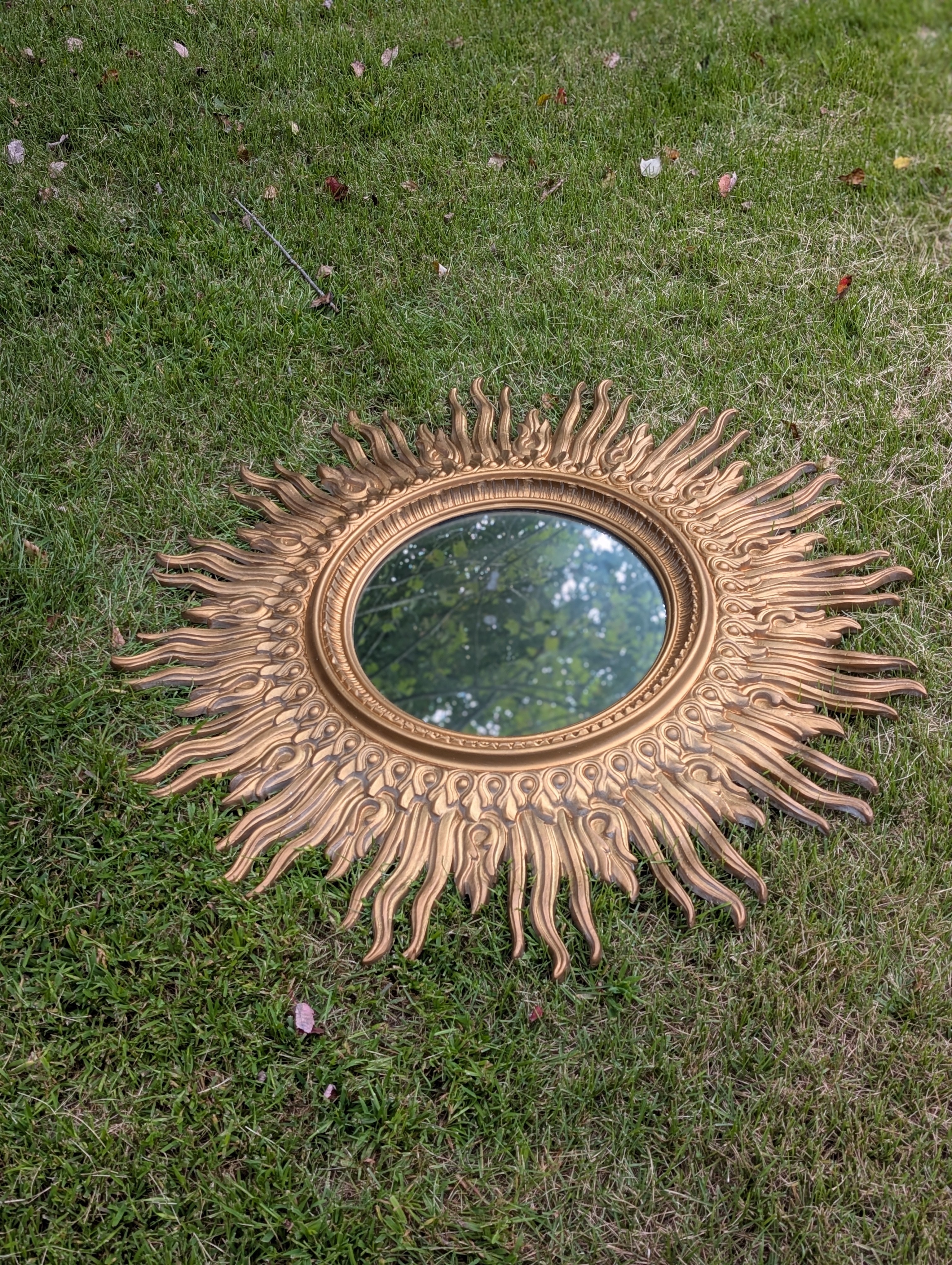 Syroco Sunburst Gilted Mirror, c. 1970s