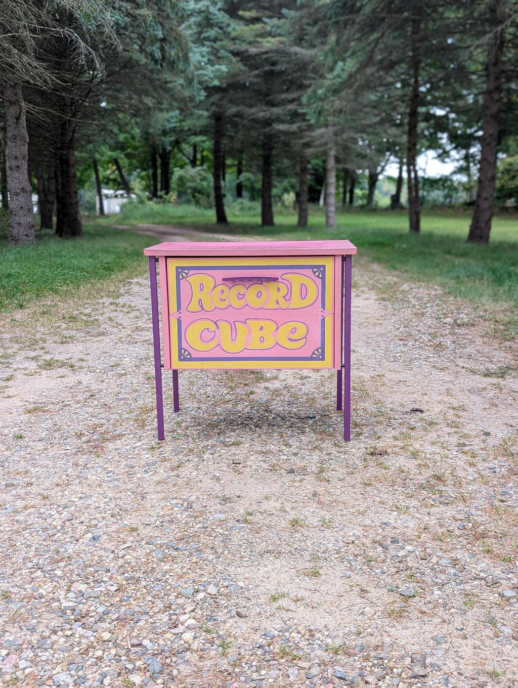 Peter Max Style Lu Van Inc. Record Cube Storage Cabinet, c. 1970s
